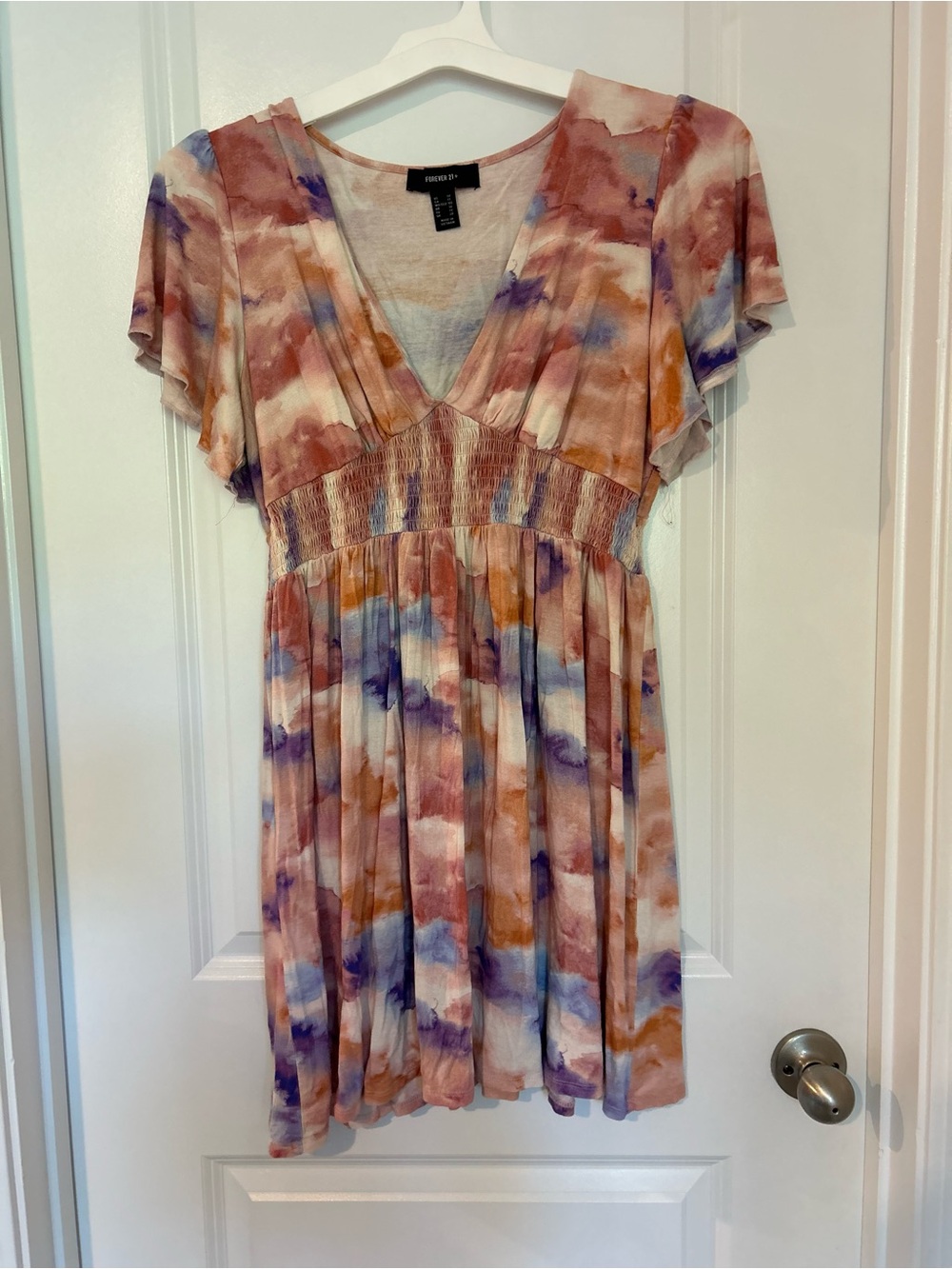 Forever 21 Plus Plus V-neck dress with smock waist